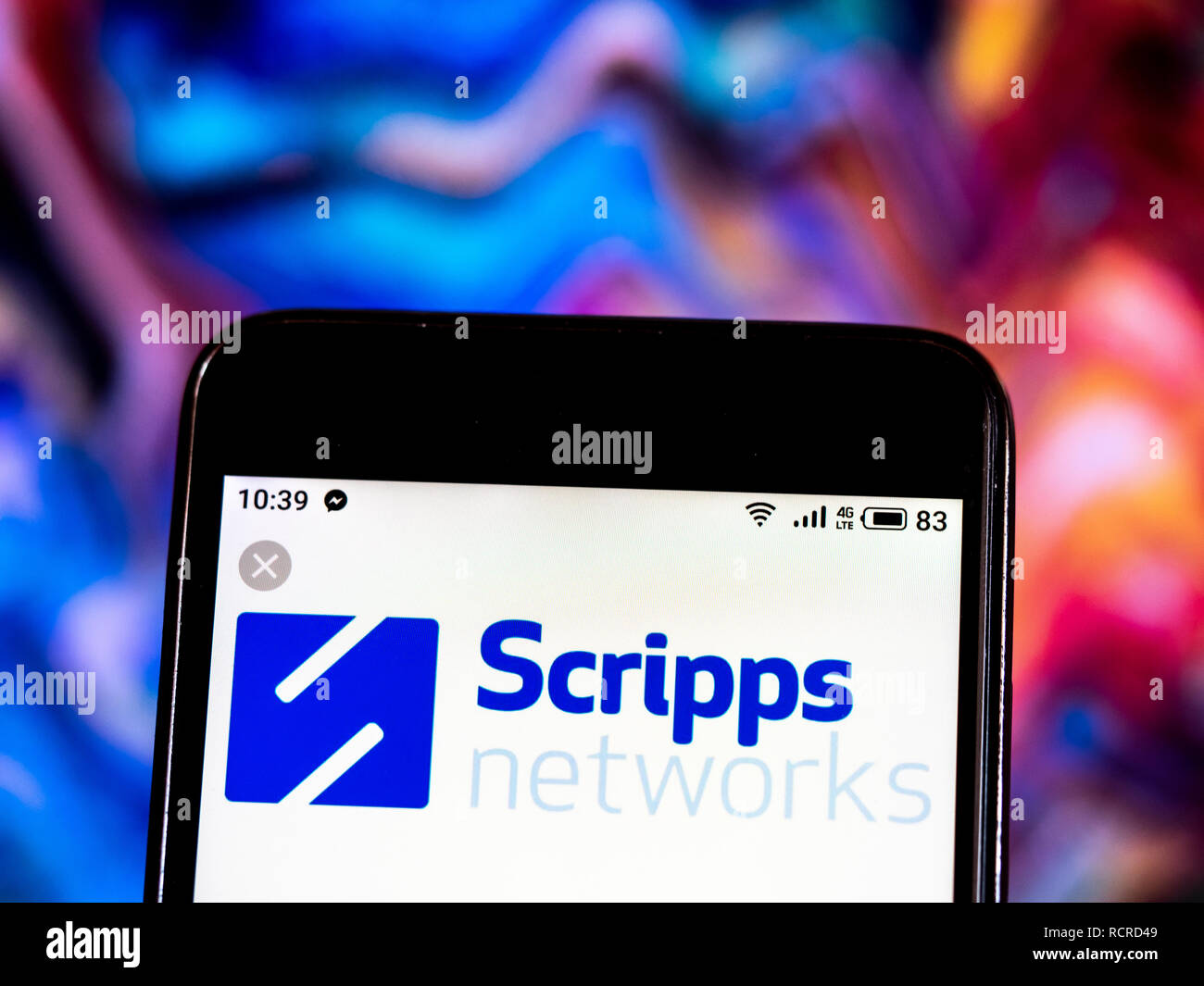 Scripps Networks Interactive Media company logo seen displayed on smart