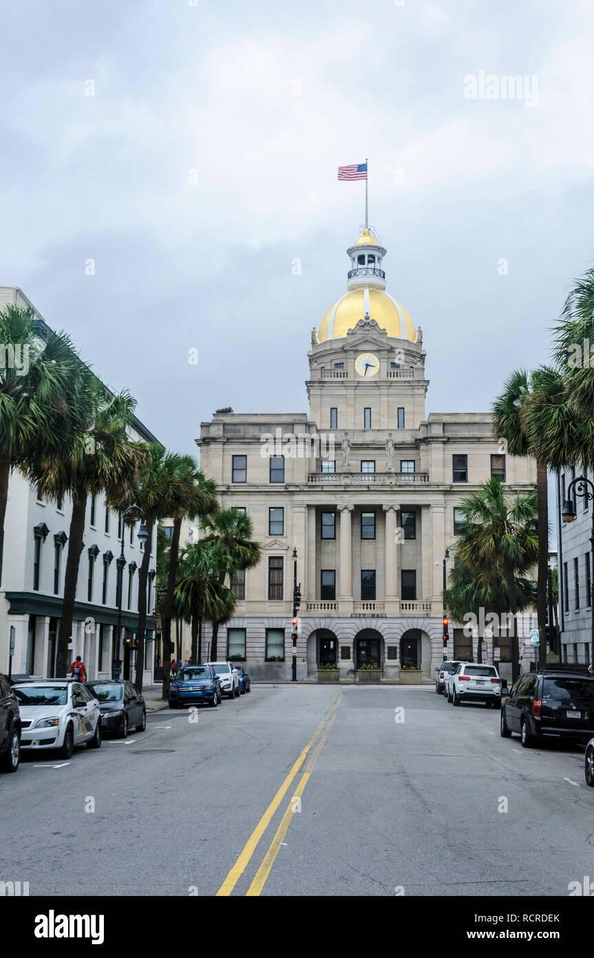Savannah, GA10/19/18 City Hall and dome with gold roof in Savannah