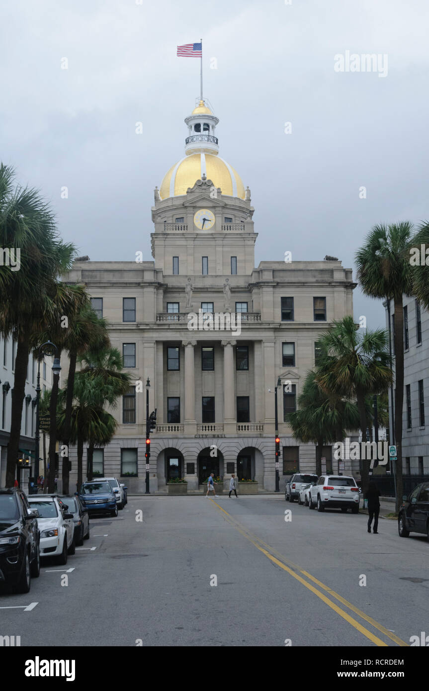Savannah, GA10/19/18 City Hall and dome with gold roof in Savannah