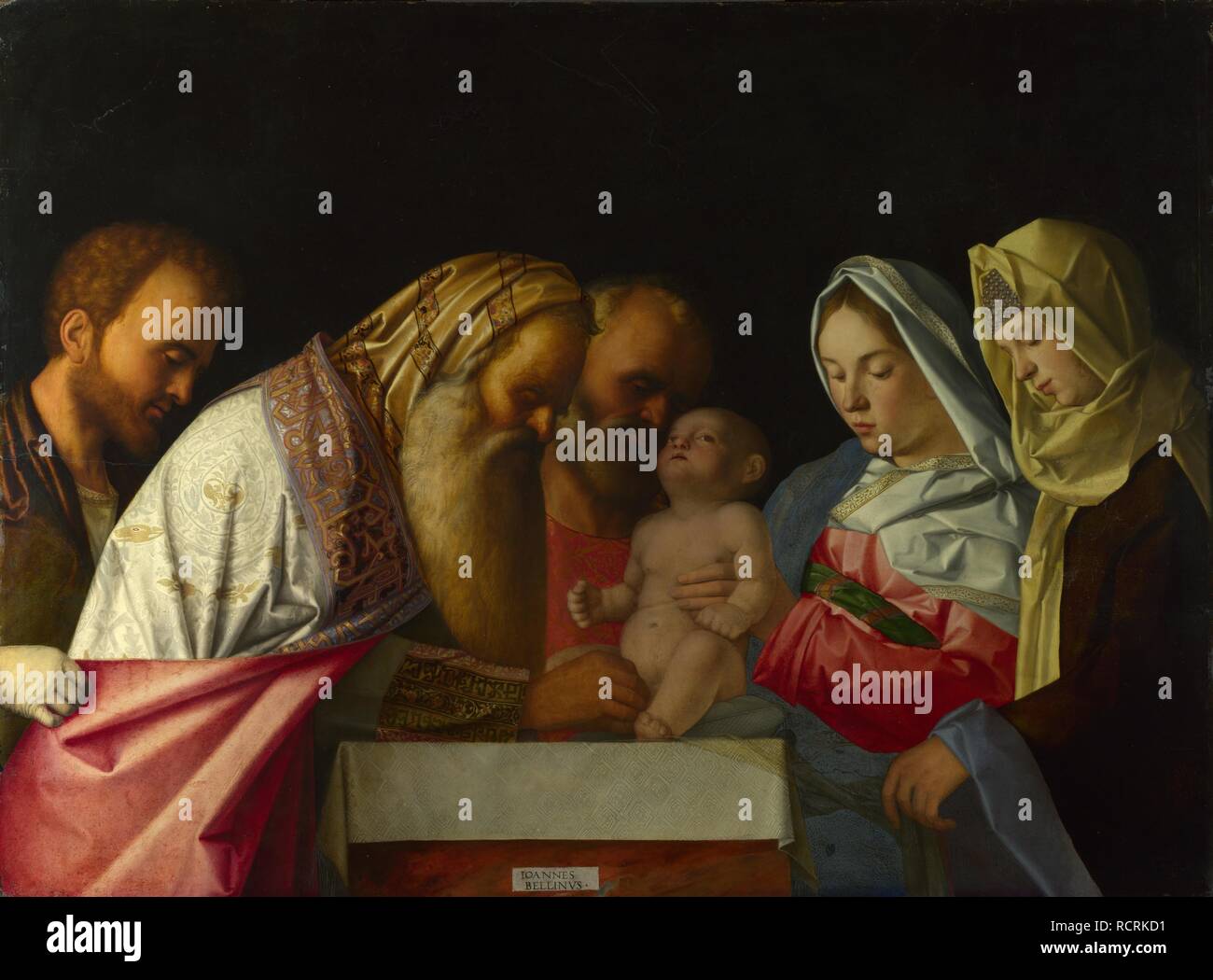 The circumcision of Christ. Museum: National Gallery, London. Author: BELLINI, GIOVANNI. Stock Photo