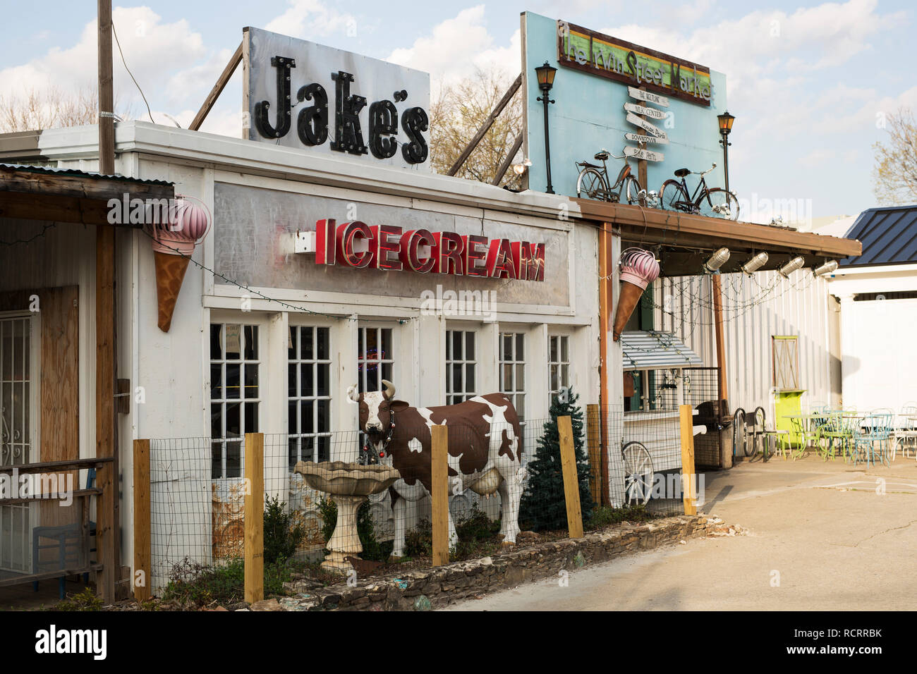 Jake's Ice Cream at Irwin Street Market in Atlanta, USA Stock