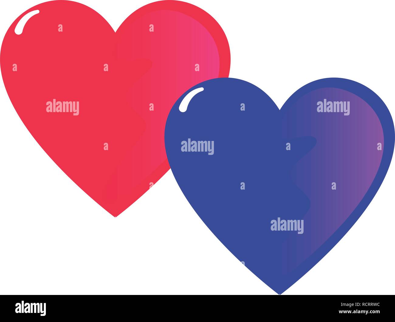 romantic hearts happy valentines day vector illustration Stock Vector ...