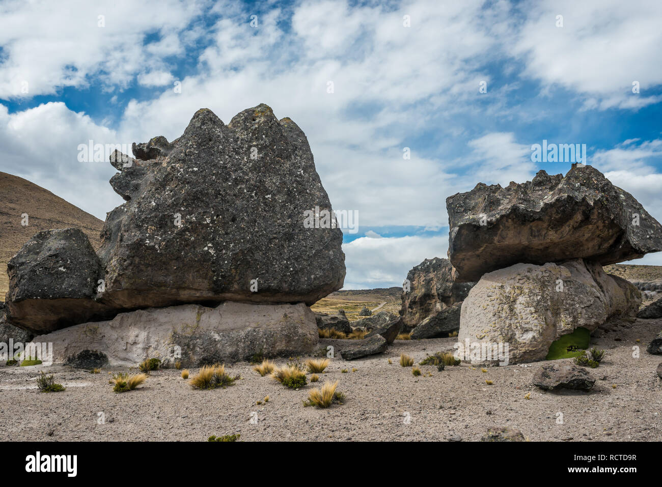 Imata Stone Forest in the peruvian Andes at Arequipa Peru Stock Photo