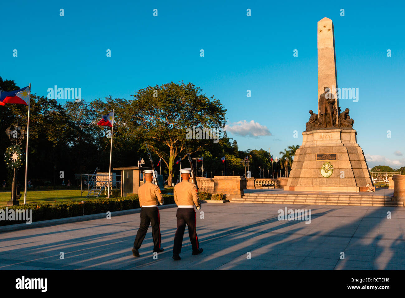Monument in memory of Jose Rizal (National hero) at Rizal park in Manila, Philippines Stock Photo
