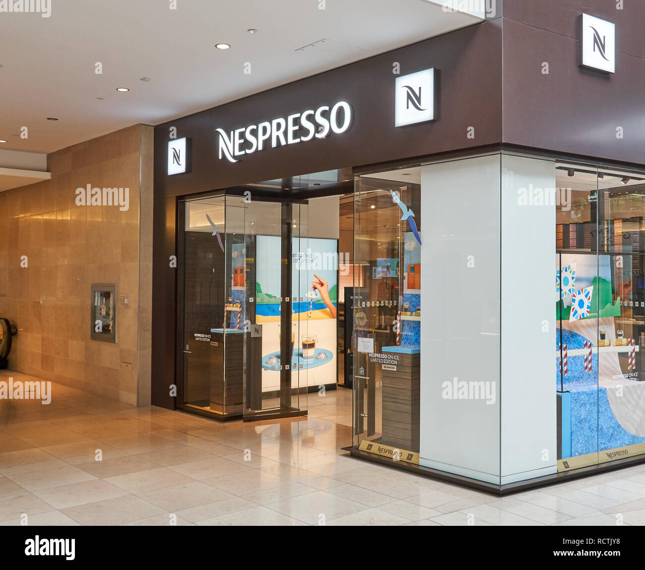 TORONTO, CANADA - AUGUST 26, 2018: Nespresso boutique in Toronto. Nespresso,  is an operating unit of the Nestle Group, based in Switzerland well known  Stock Photo - Alamy