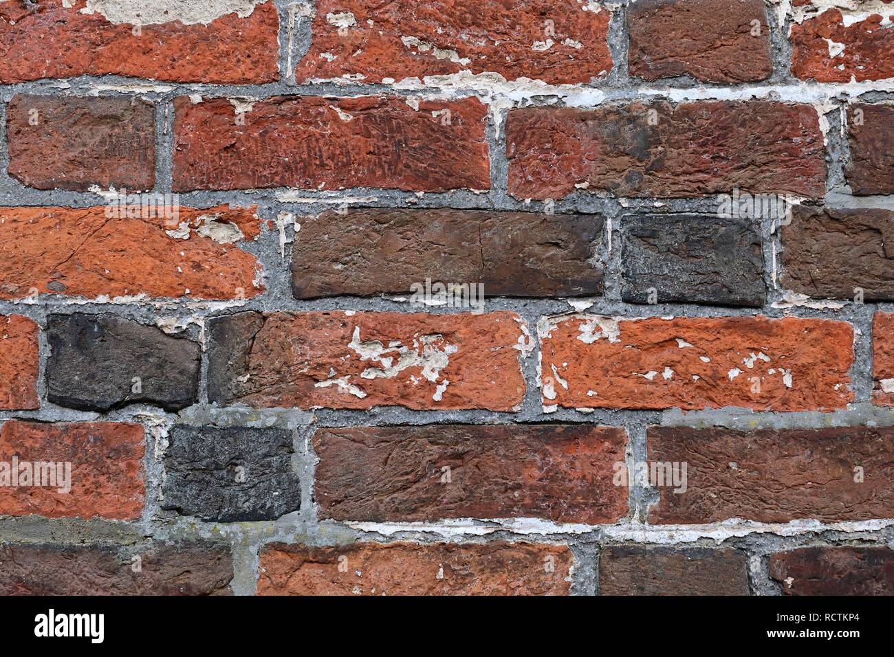 Close up surface of old weathered and vintage brick walls in high ...