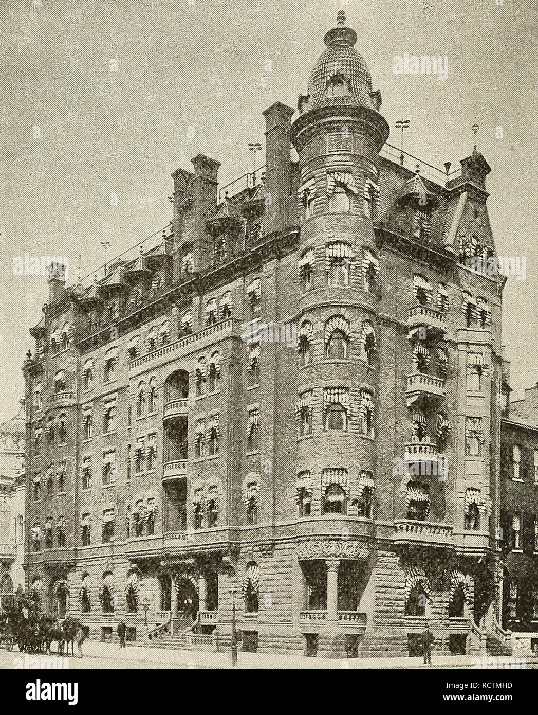 Hotel Stenton - Broad and Spruce Streets - Philadelphia, Pennsylvania, circa 1900 Stock Photo