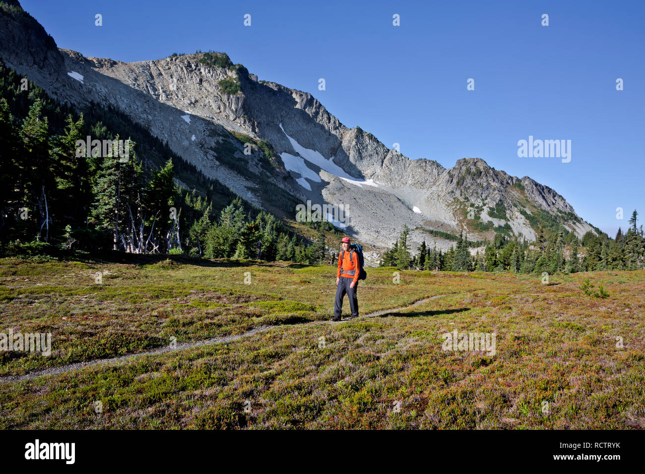 Windy gap hiker hires stock photography and images Alamy