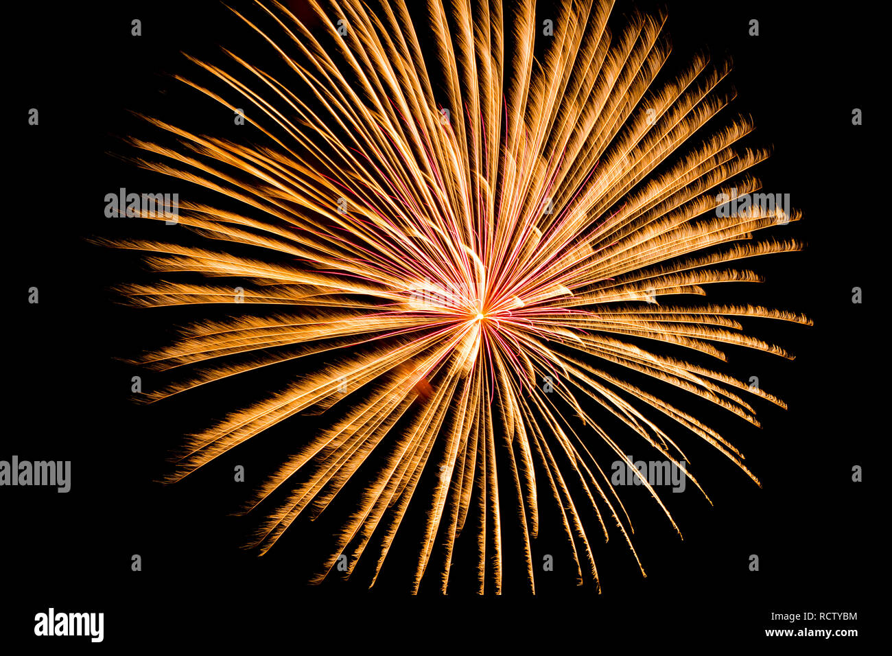 Gold Firework Black Background High Resolution Stock Photography and