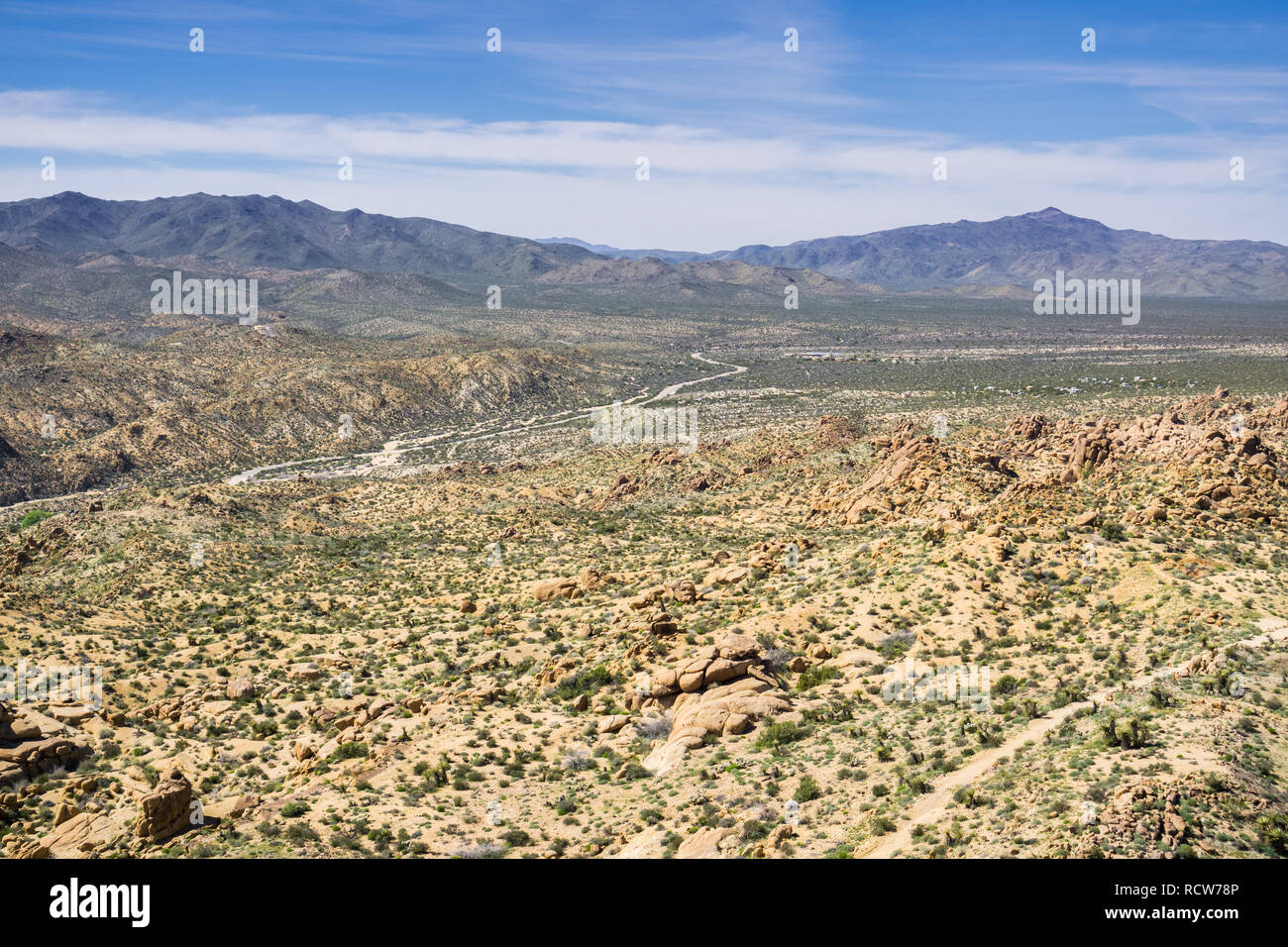 View towards Cottonwood Visitor Center and the campground from Mastadon
