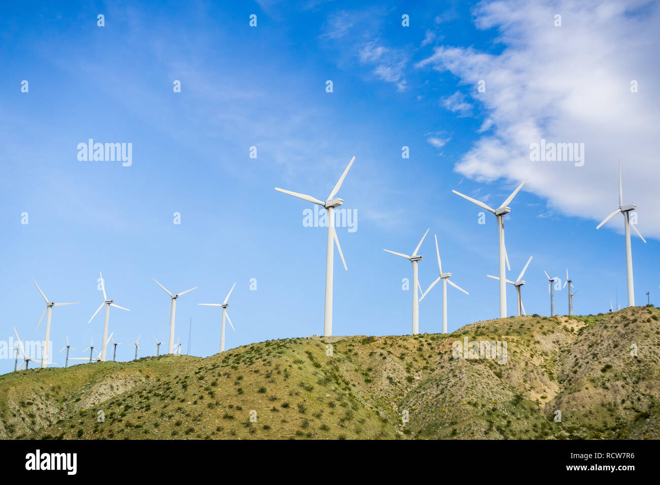 Wind turbines, California Stock Photo Alamy