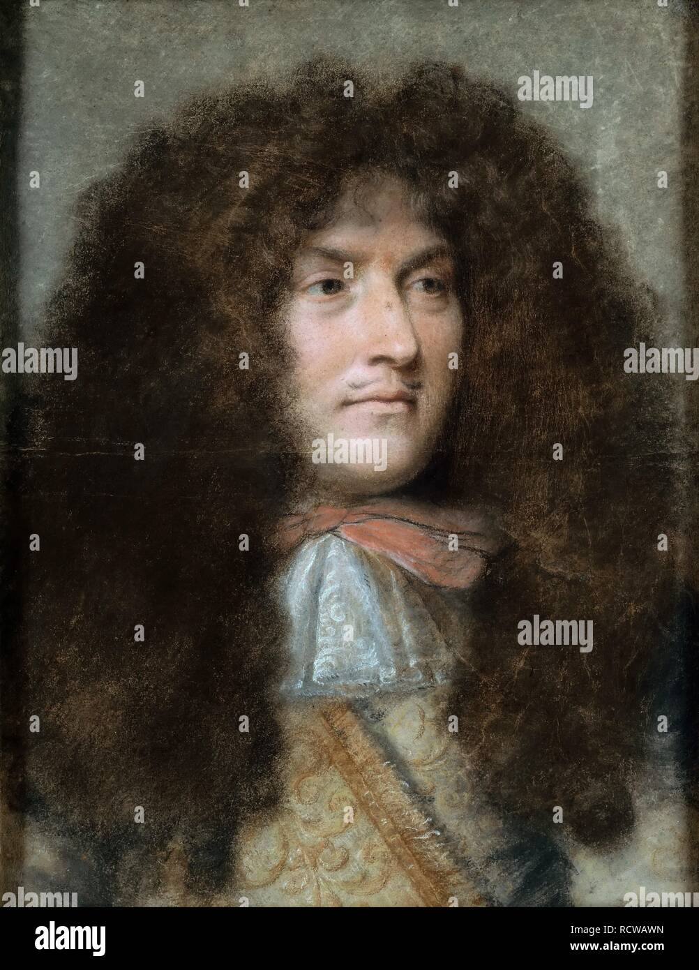 Louis XIV, King of France (1638-1715). Museum: Musee du Louvre, Paris. Author: LE BRUN, CHARLES. Stock Photo
