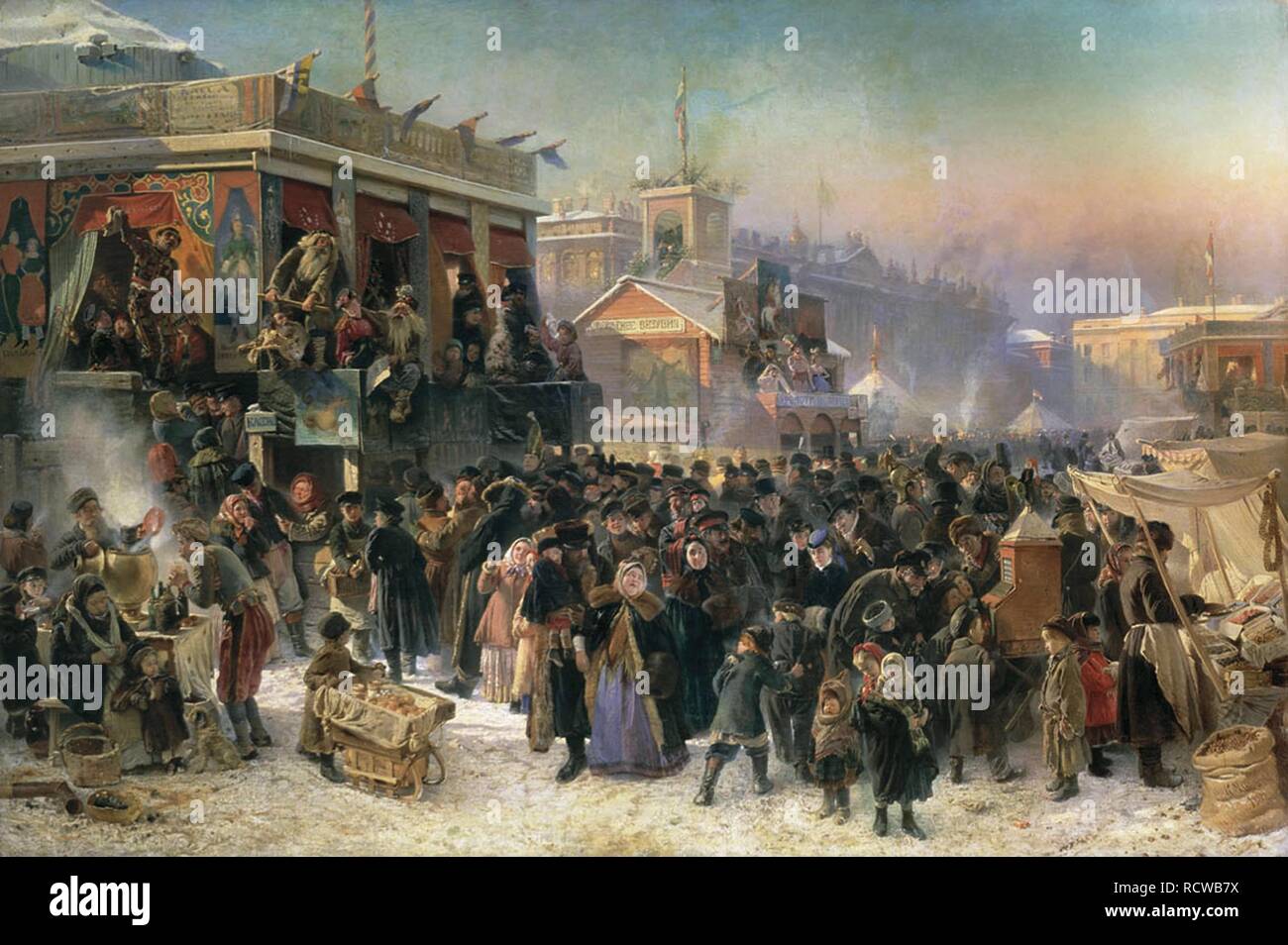 Shrove Tide Fete On Admiralty Square In St Petersburg Museum State Russian Museum St Petersburg Author Makovsky Konstantin Yegorovich Stock Photo Alamy