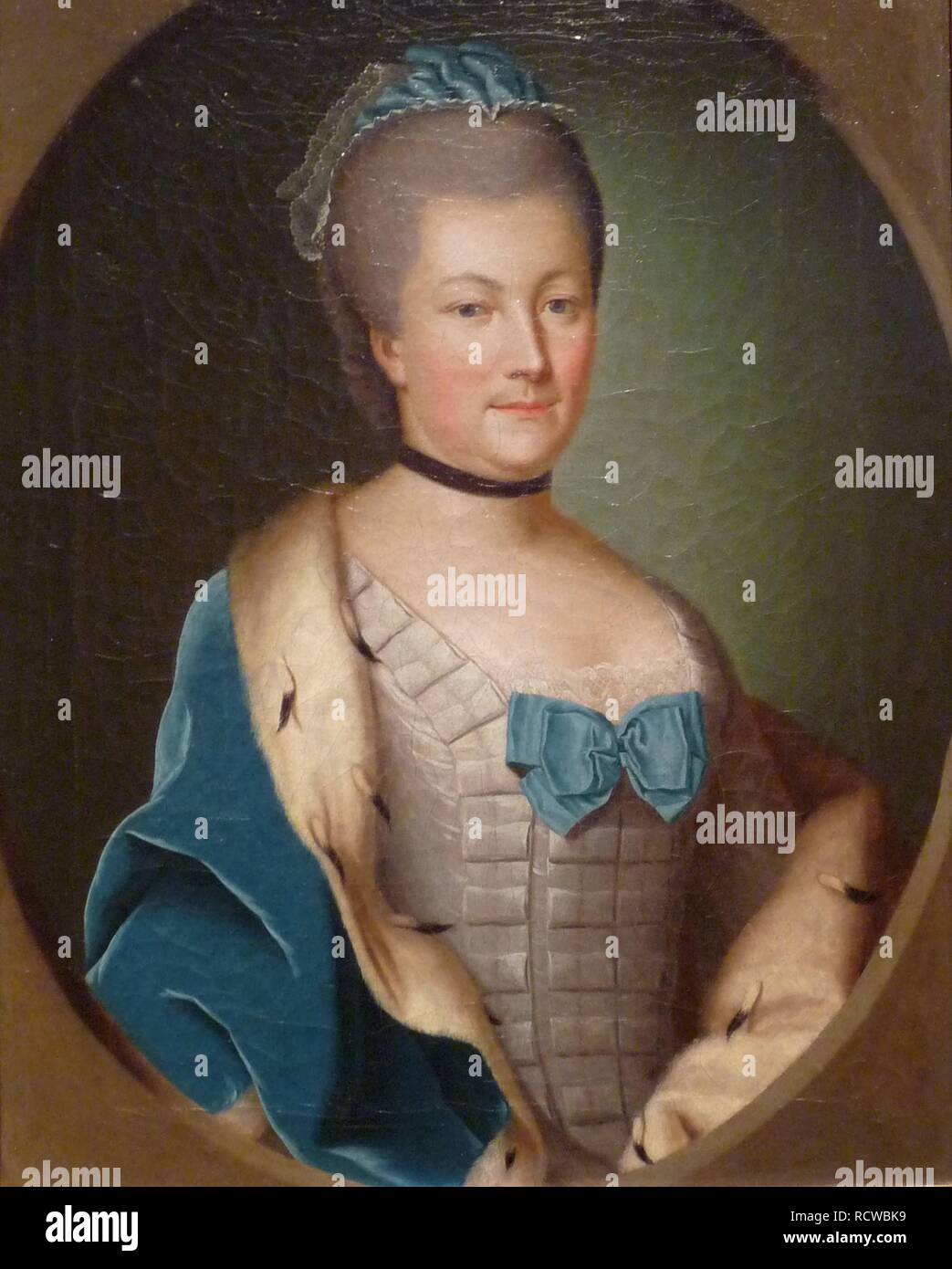 Portrait of Countess Palatine Caroline of Zweibrücken (1721-1774). Museum: Musée historique de Strasbourg. Author: ANONYMOUS. Stock Photo