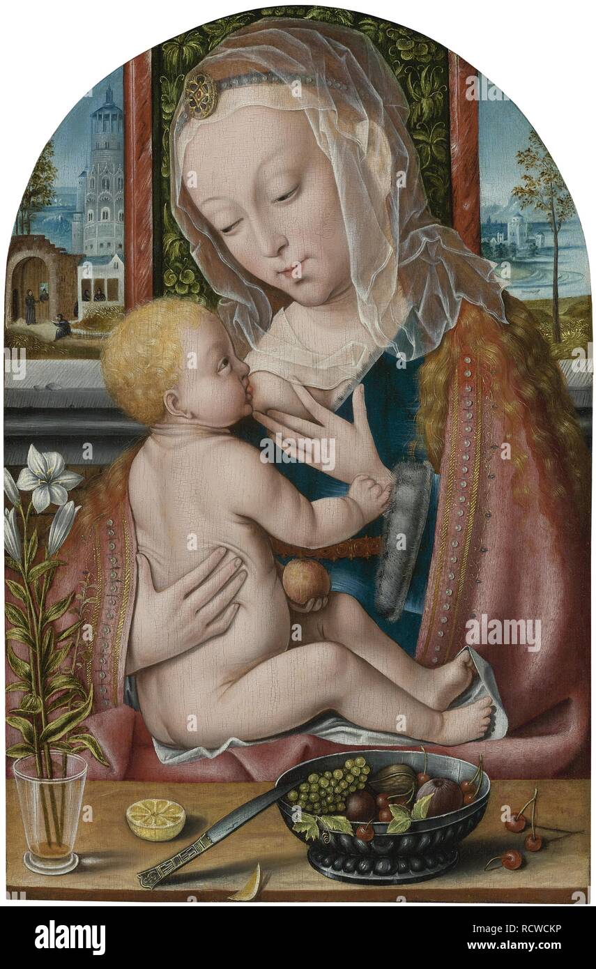 The Virgin and Child. Museum: PRIVATE COLLECTION. Author: Cleve, Joos van, Circle of. Stock Photo