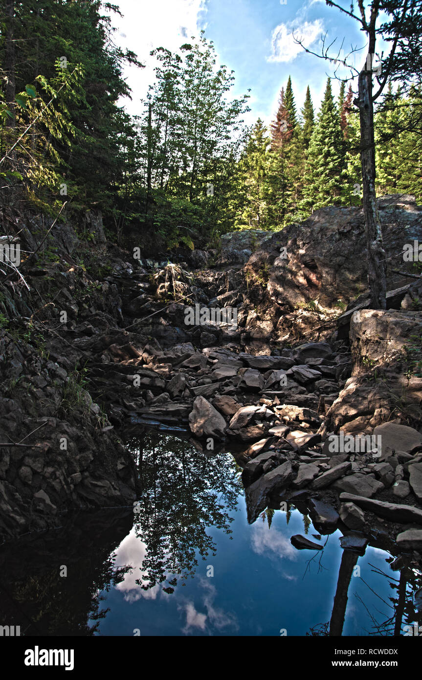 Sunny Reflection Sunny Reflection of a Waterfalls Stock Photo - Alamy