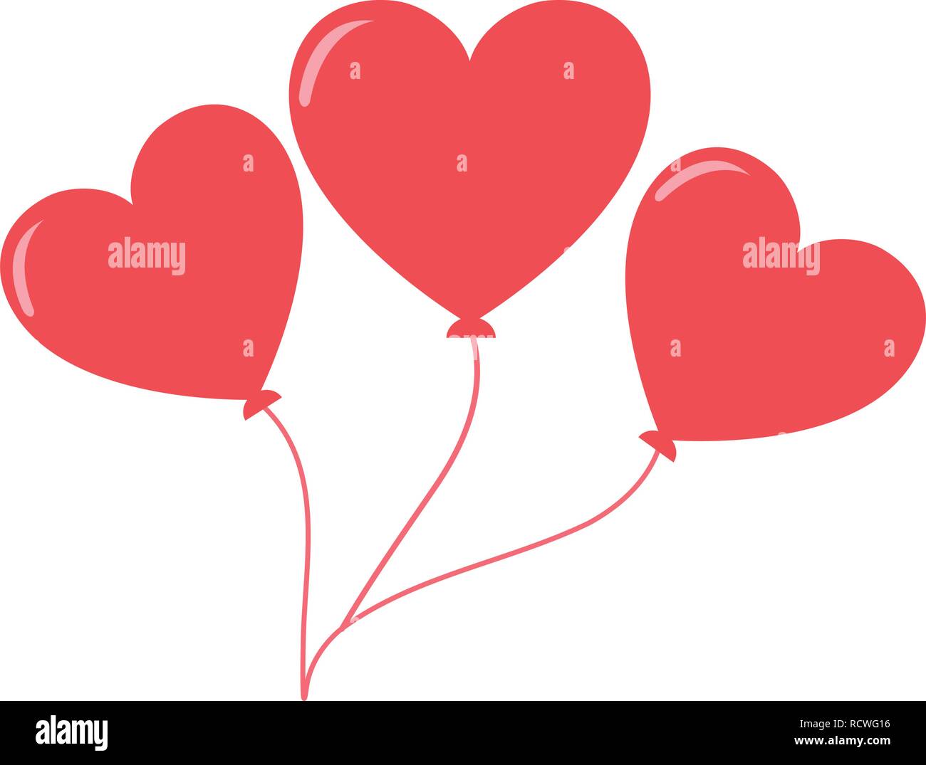 heart shaped balloons isolated icon Stock Vector Image & Art - Alamy