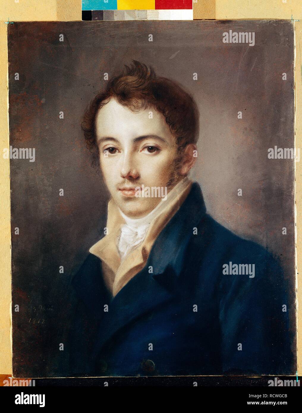 Portrait of the Decembrist Michail Alexandrovich Fonvizin (1787-1854). Museum: State Hermitage, St. Petersburg. Author: Venetsianov, Alexei Gavrilovich. Stock Photo