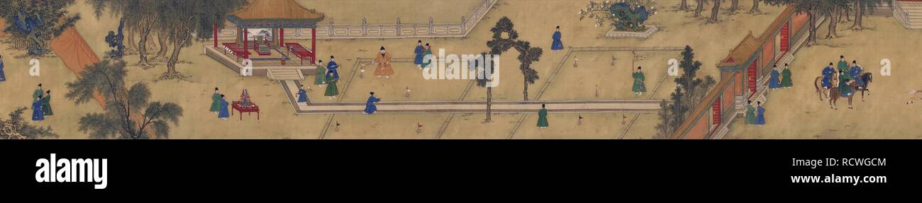 The Ming Emperor Xuande playing chuiwan. Museum: Palace Museum, Beijing ...