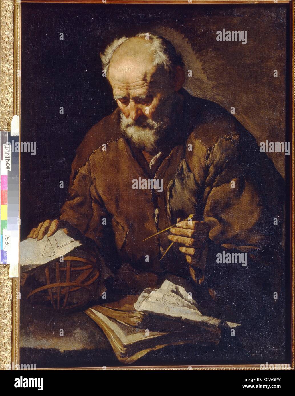 Archimedes. Museum: Regional Art Gallery, Tambov. Author: Italian master. Stock Photo