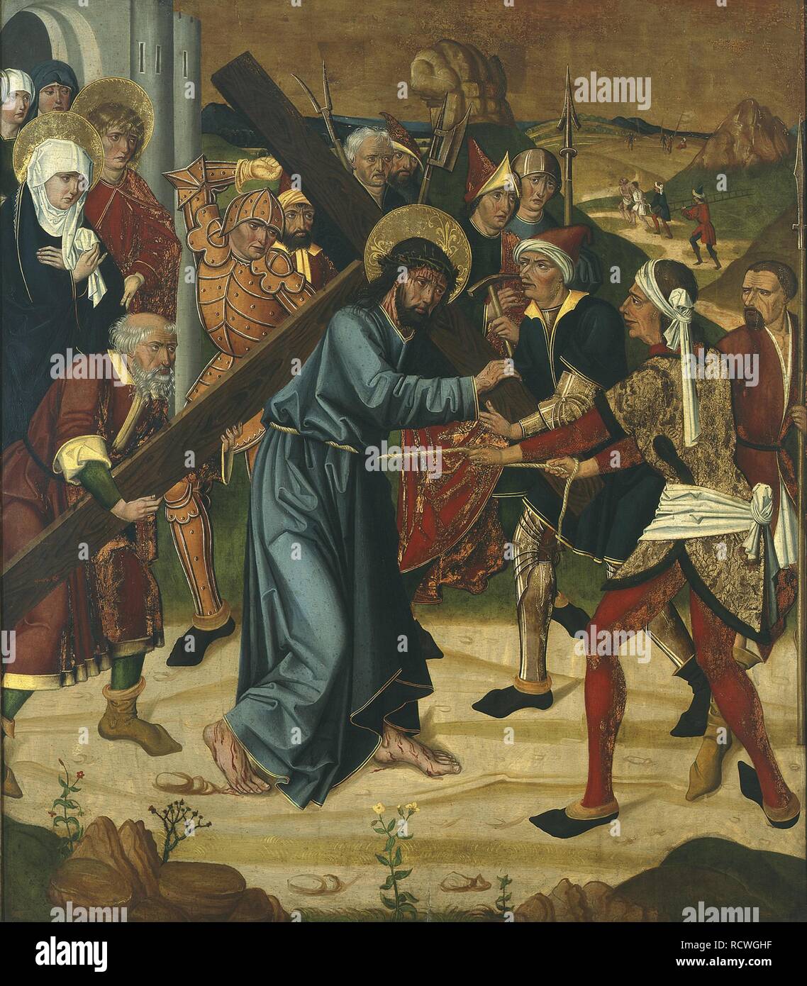 Christ Carrying the Cross. Museum: Muzeum Narodowe, Warsaw. Author: Master of 1486-1487. Stock Photo