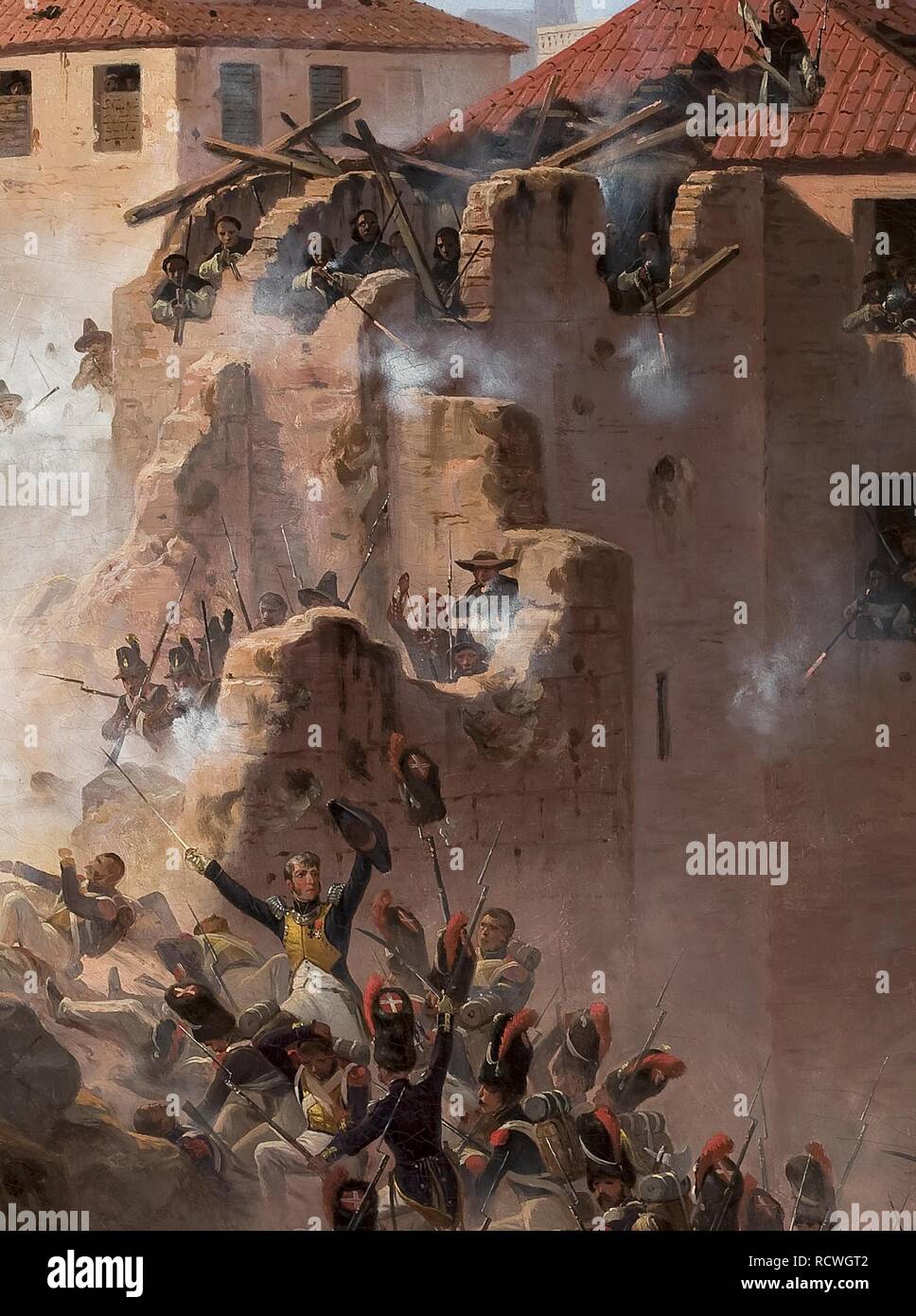 The First Siege of Zaragoza (Detail). Museum: Muzeum Narodowe, Warsaw. Author: SUCHODOLSKI, JANUARY. Stock Photo