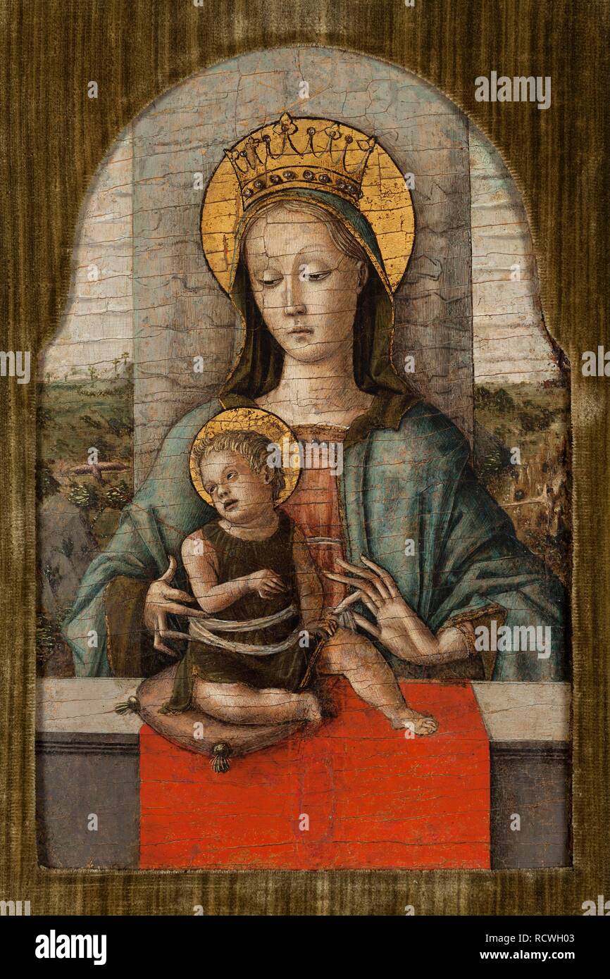 The Virgin and Child. Museum: Fondazione Cini, Venezia. Author: CRIVELLI, CARLO. Stock Photo