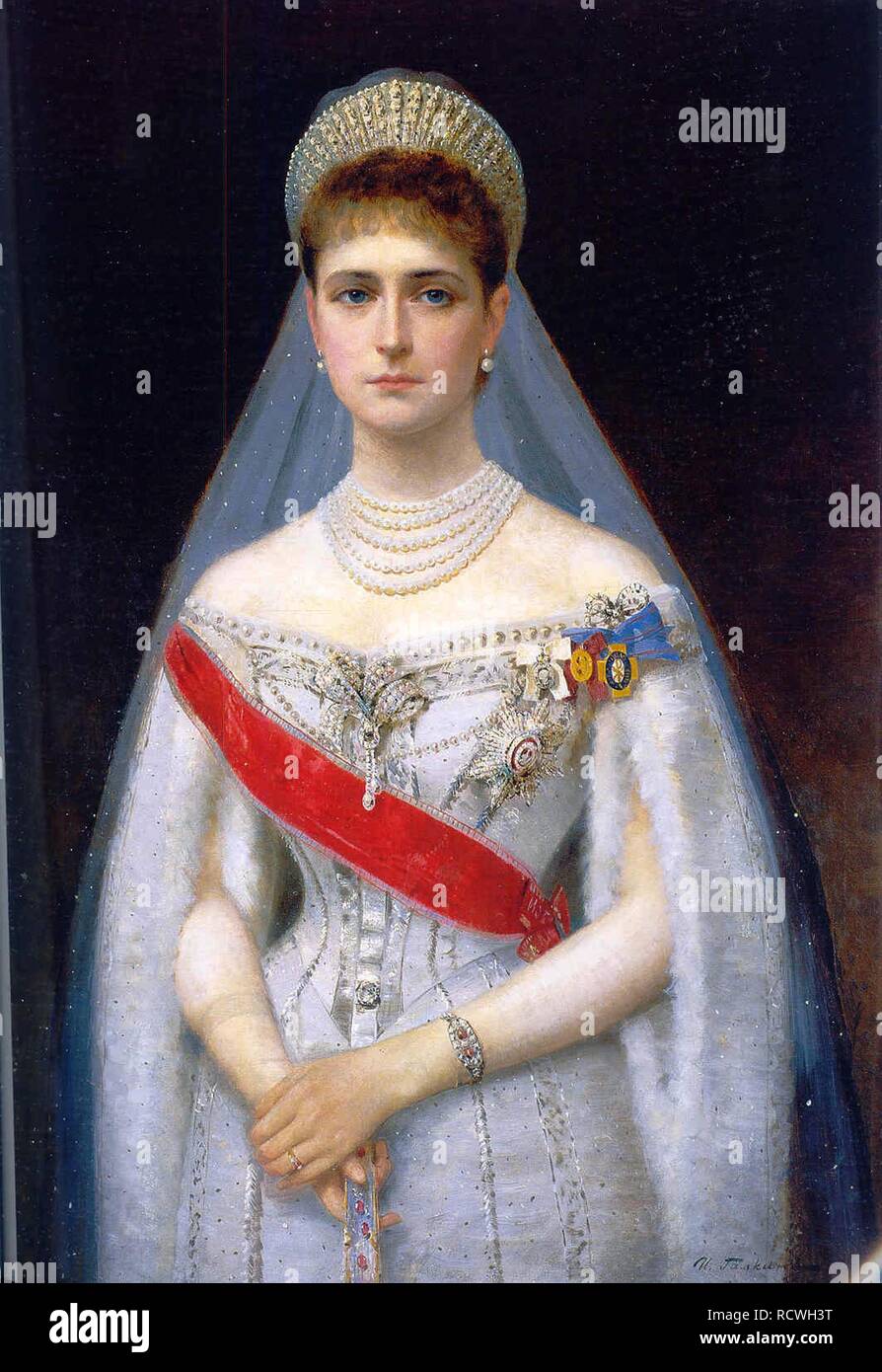 Portrait of Empress Alexandra Fyodorovna of Russia (1872-1918), the ...