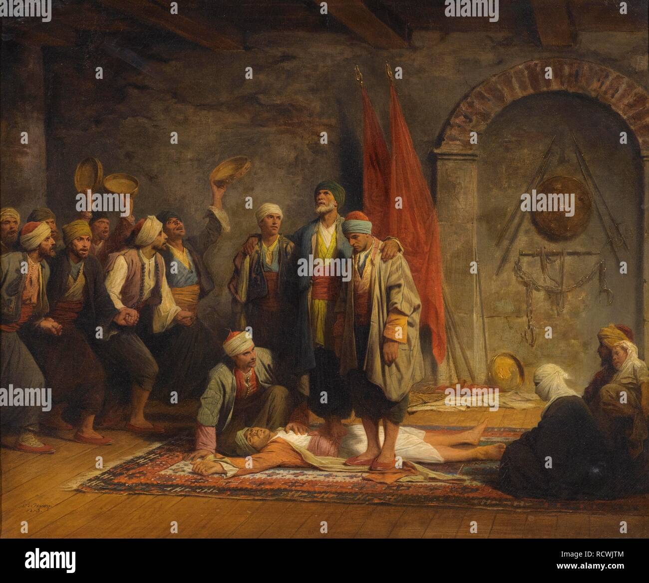 Rifai Sufi Ceremony. Museum: PRIVATE COLLECTION. Author: YVON, ADOLPHE. Stock Photo