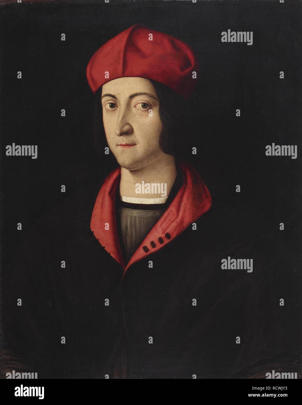 Portrait of Cardinal Ippolito d'Este (1509-1572). Museum: PRIVATE COLLECTION. Author: VENETO, BARTOLOMEO. Stock Photo