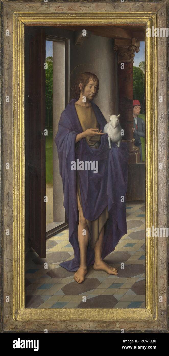 Saint John the Baptist. Museum: National Gallery, London. Author: MEMLING, HANS. Stock Photo
