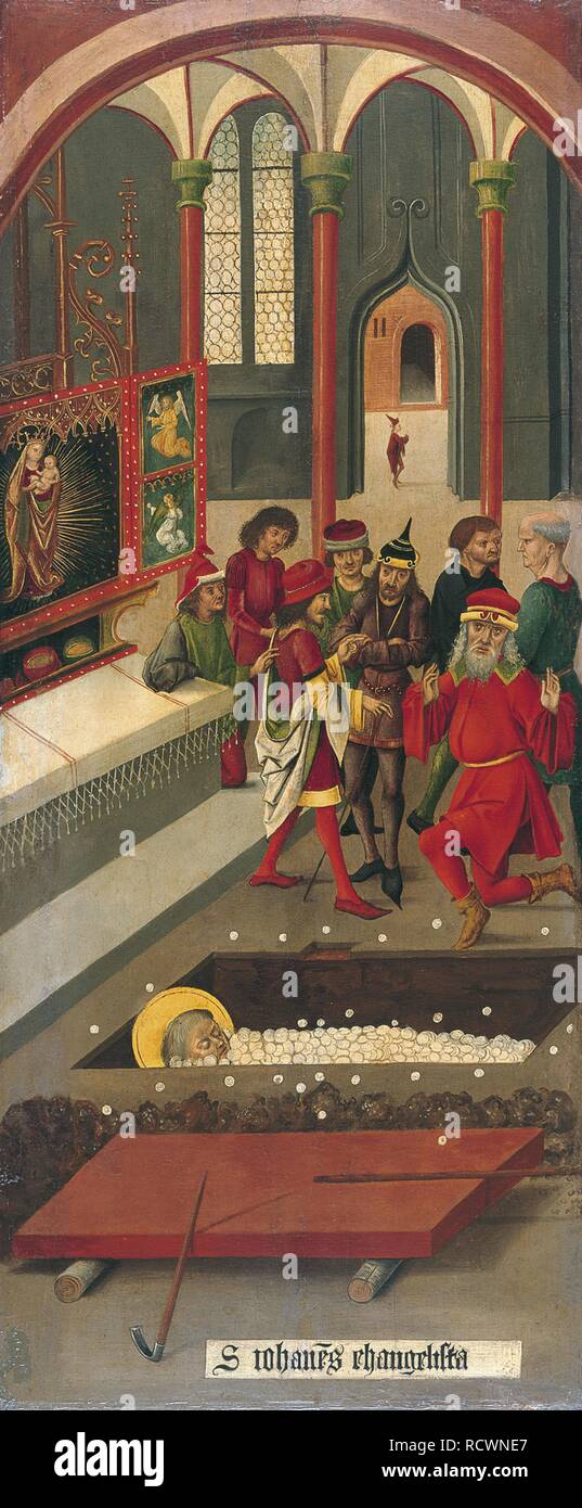 The Miracle of the Host at the Tomb of Saint John. Museum: Thyssen-Bornemisza Collections. Author: Mälesskircher, Gabriel. Stock Photo