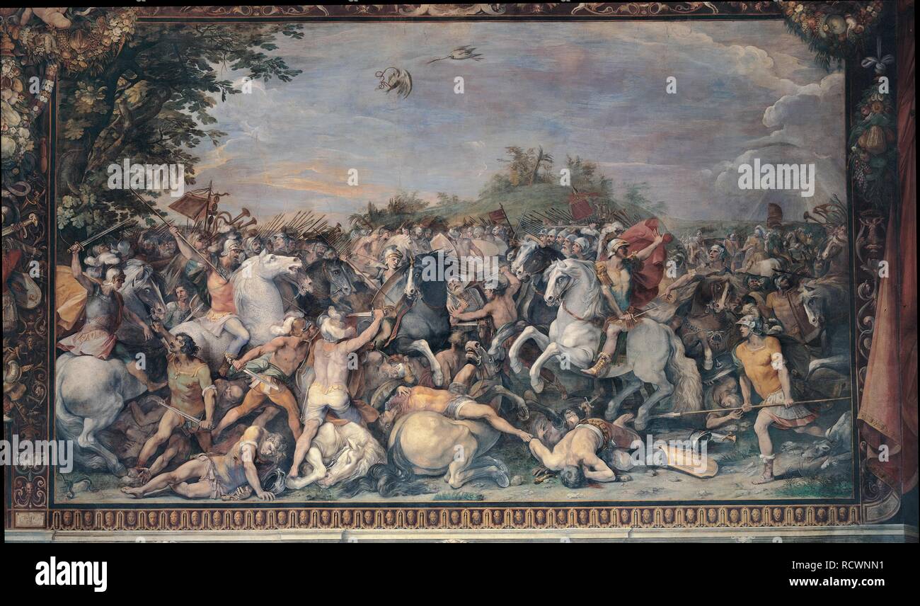 Battle against the inhabitants of Veii and Fidenae. Museum: Musei Capitolini, Rome. Author: CESARI, GIUSEPPE. Stock Photo