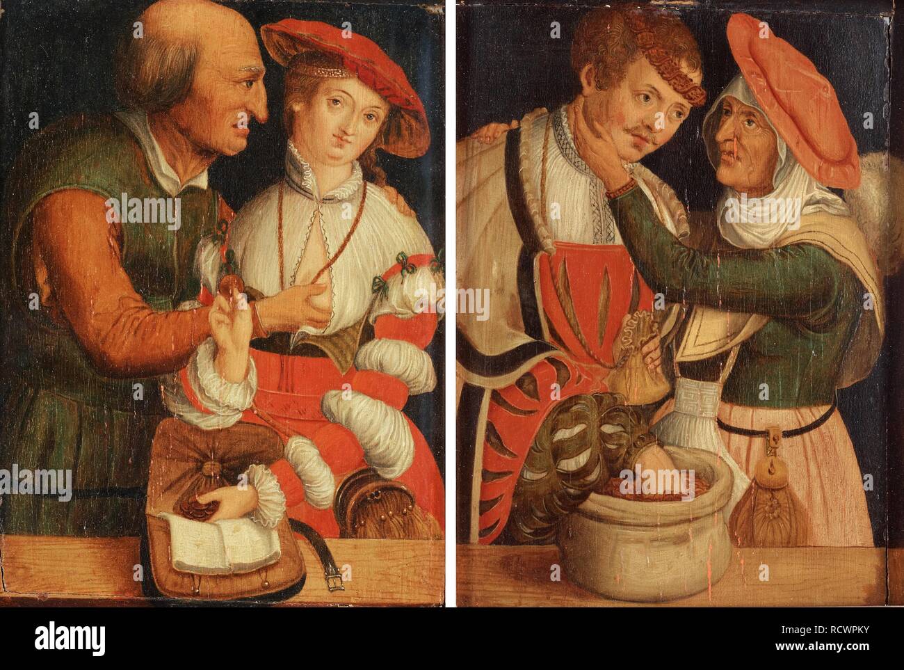 The Unequal Couples. Museum: PRIVATE COLLECTION. Author: Cranach, Lucas, the Elder. Stock Photo