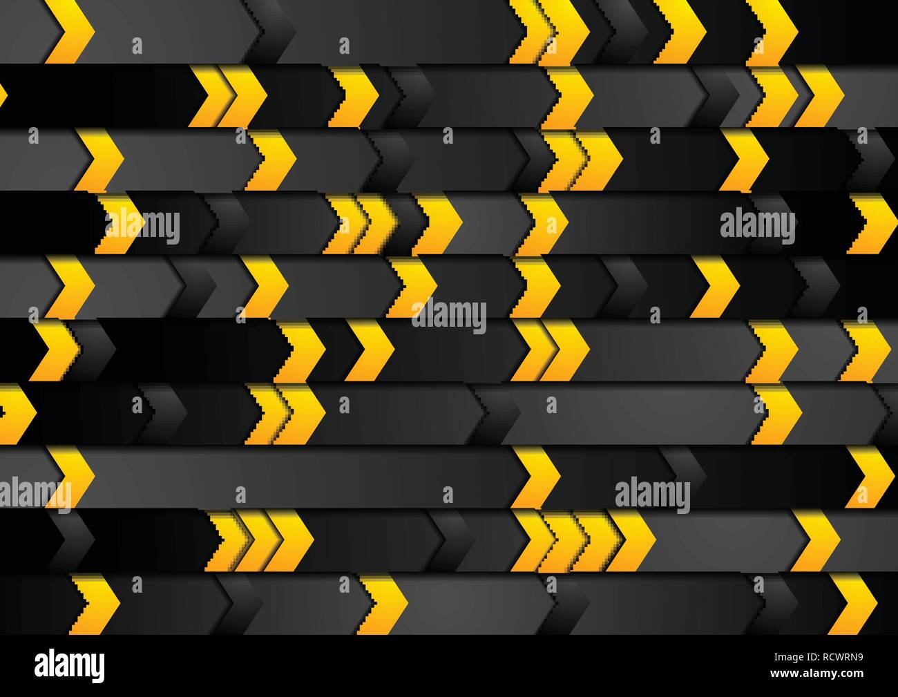 Abstract orange and black tech background with arrows. Vector ...