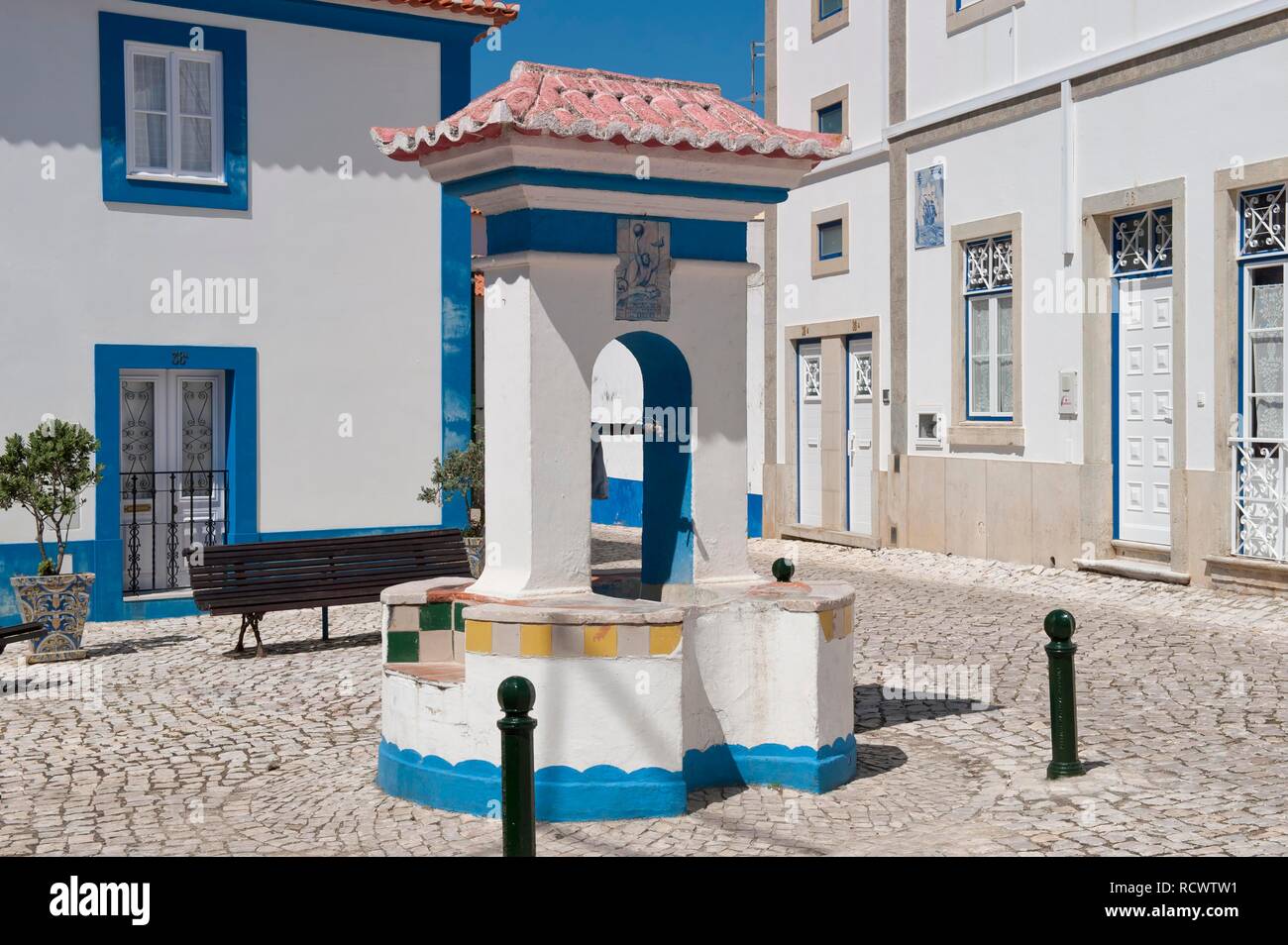 Typical street, Ericera, Lisbon Coast, Portugal, Europe Stock Photo