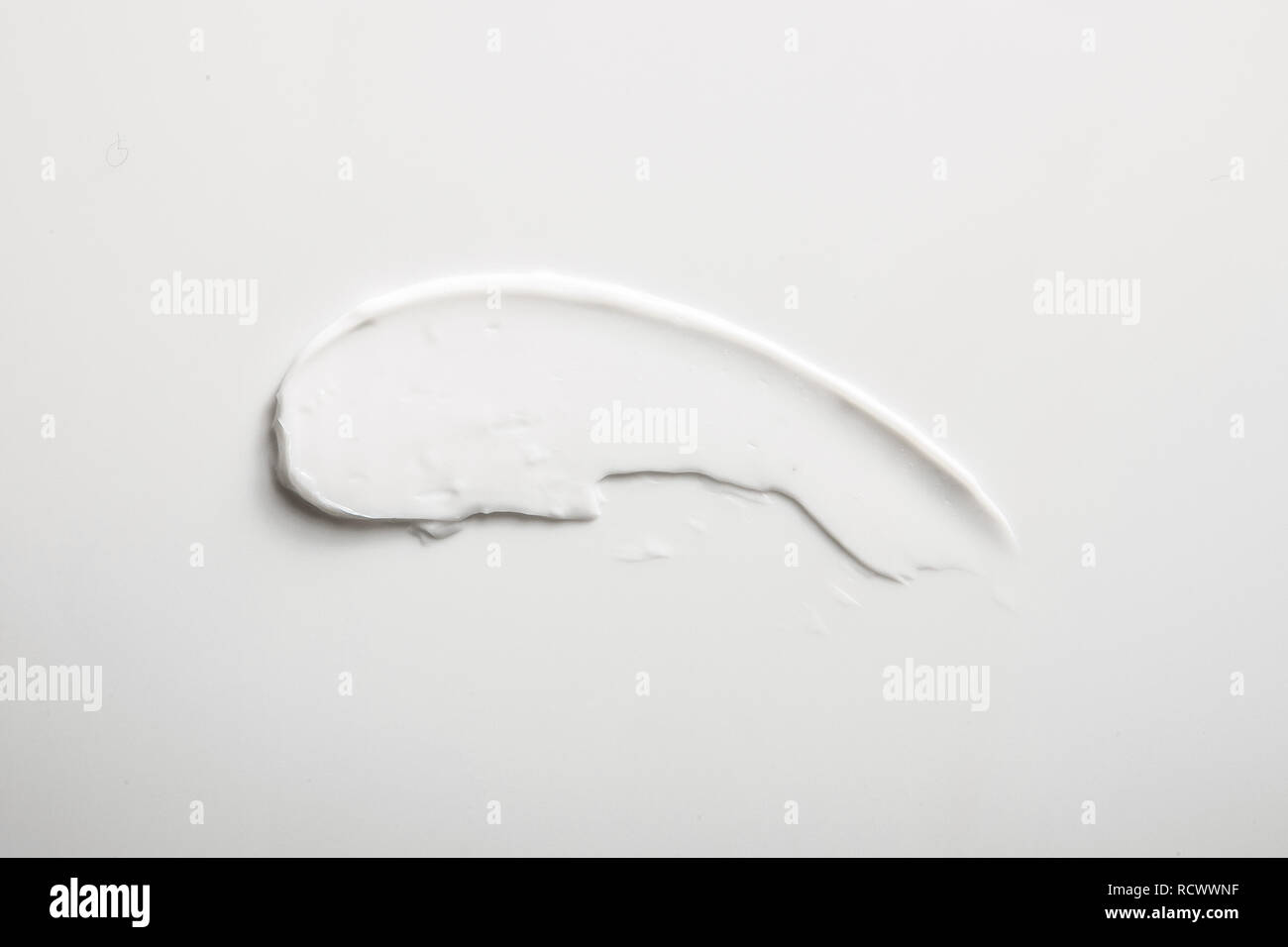 Cosmetic cream on white. lotion texture Stock Photo Alamy