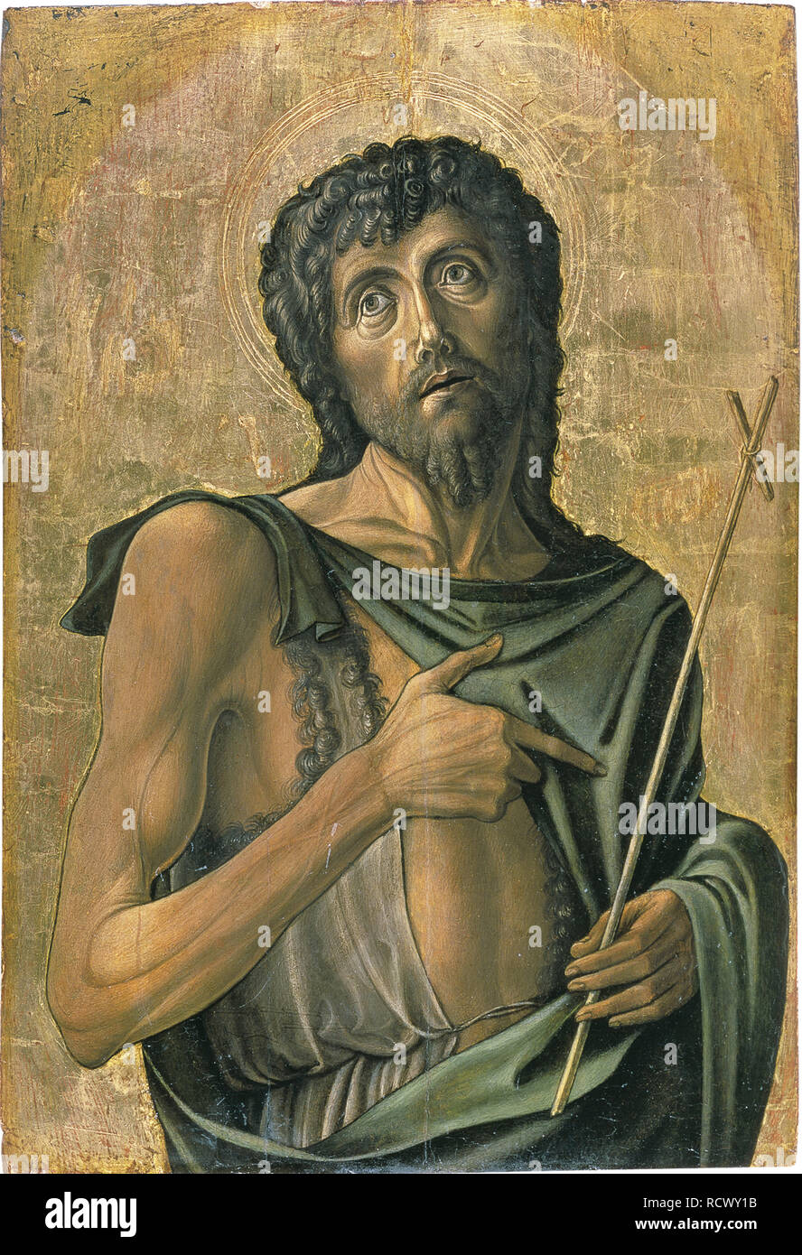 Saint John the Baptist. Museum: Thyssen-Bornemisza Collections. Author: VIVARINI, ALVISE. Stock Photo