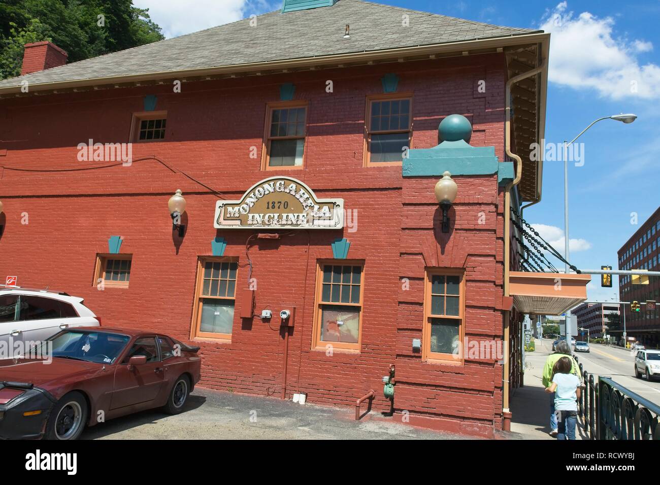 Pittsburgh Pennsylvania USA June 08, 2010 Terminal building of the Monongahela Incline. Stock Photo