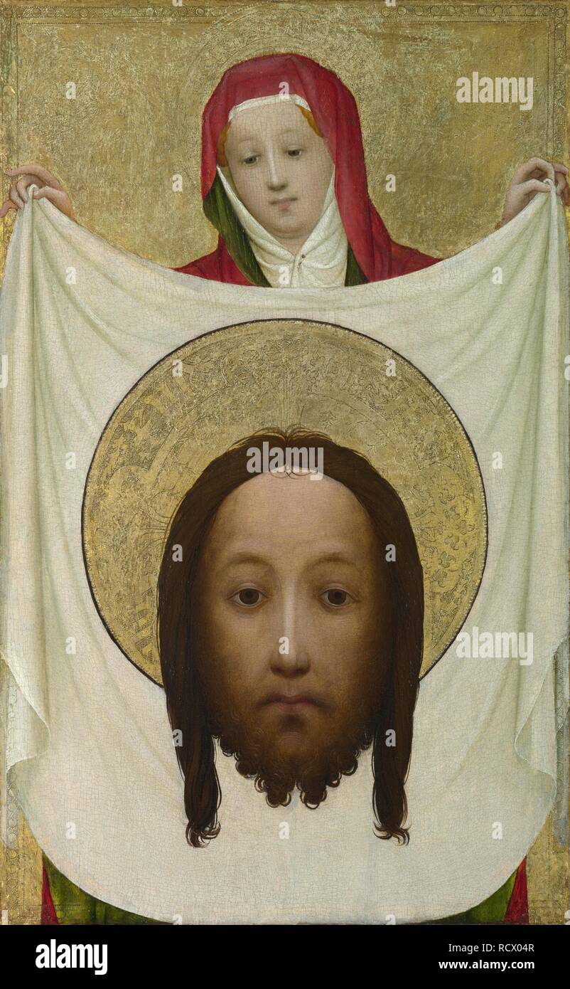 Saint Veronica with the Sudarium. Museum: National Gallery, London. Author: Master of Saint Veronica. Stock Photo