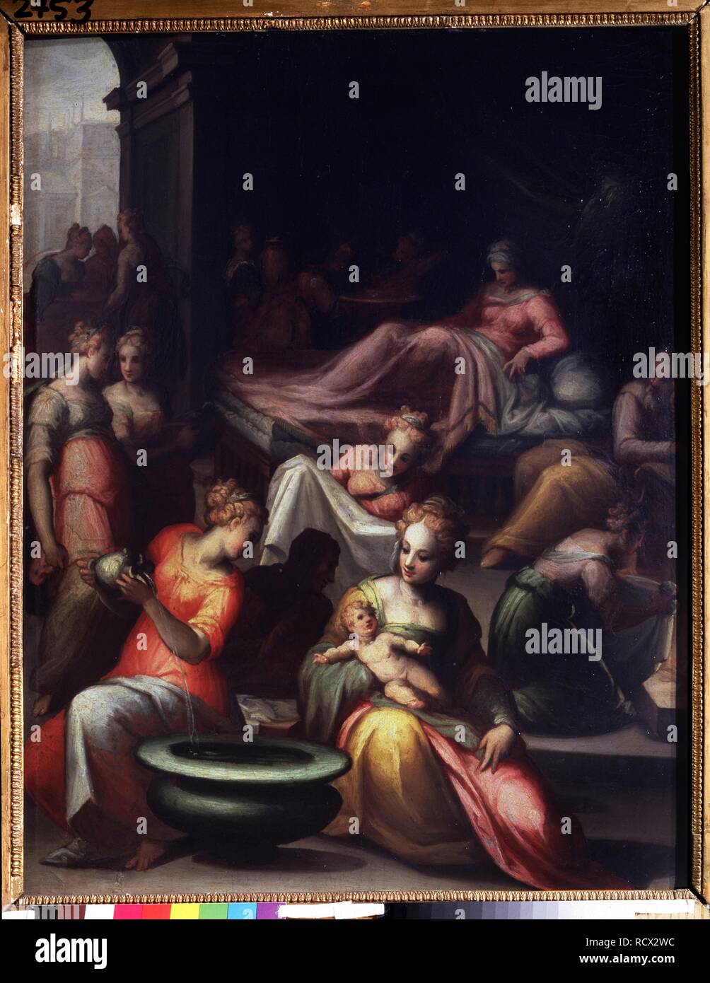 The Nativity of John the Baptist. Museum: State A. Pushkin Museum of Fine Arts, Moscow. Author: Naldini, Giovanni Battista. Stock Photo