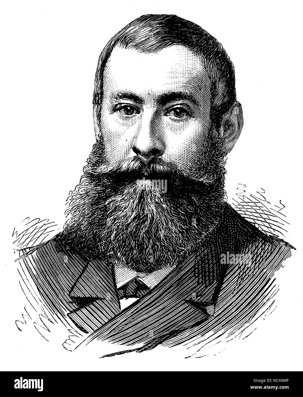 Daniel Wilson, 1840-1919, French politician, woodcut, historical engraving, 1880 Stock Photo