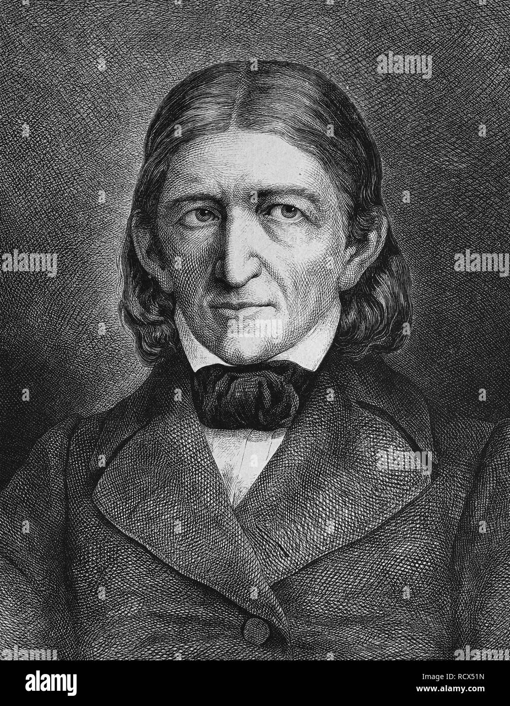 Friedrich Froebel, Friedrich Wilhelm August Froebel, 1782 - 1852, German teacher, coined the term Kindergarten, wood engraving Stock Photo