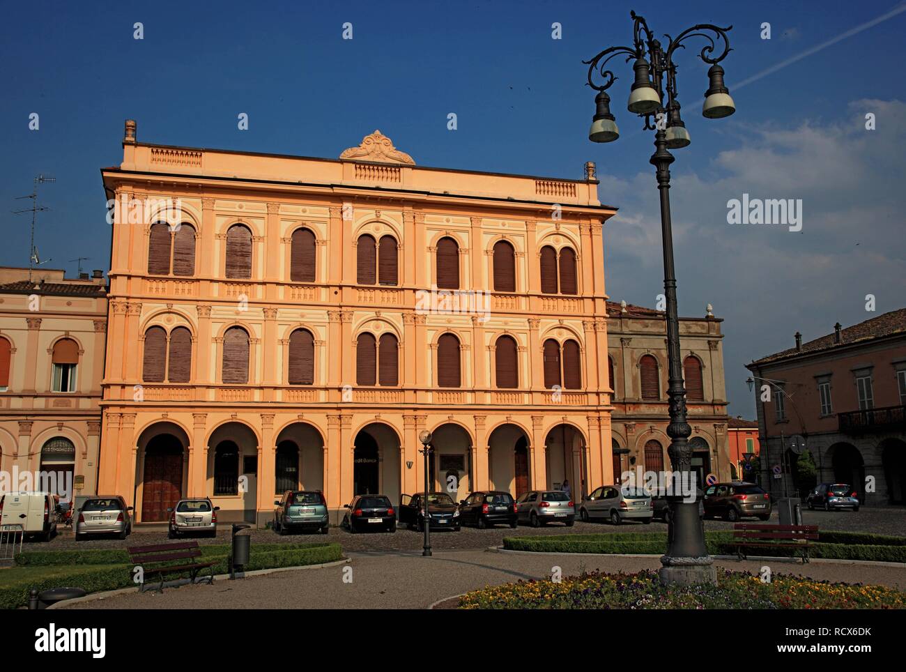 Town centre, Novellara, Emilia Romagna, Italy, Europe Stock Photo
