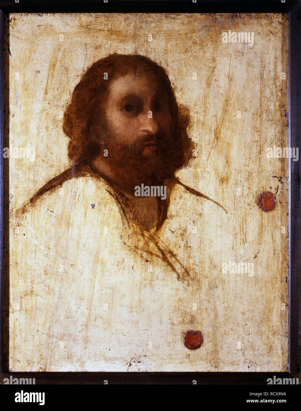 Self-portrait. Museum: Galleria degli Uffizi, Florence. Author: Palma il Vecchio, Jacopo, the Elder. Stock Photo