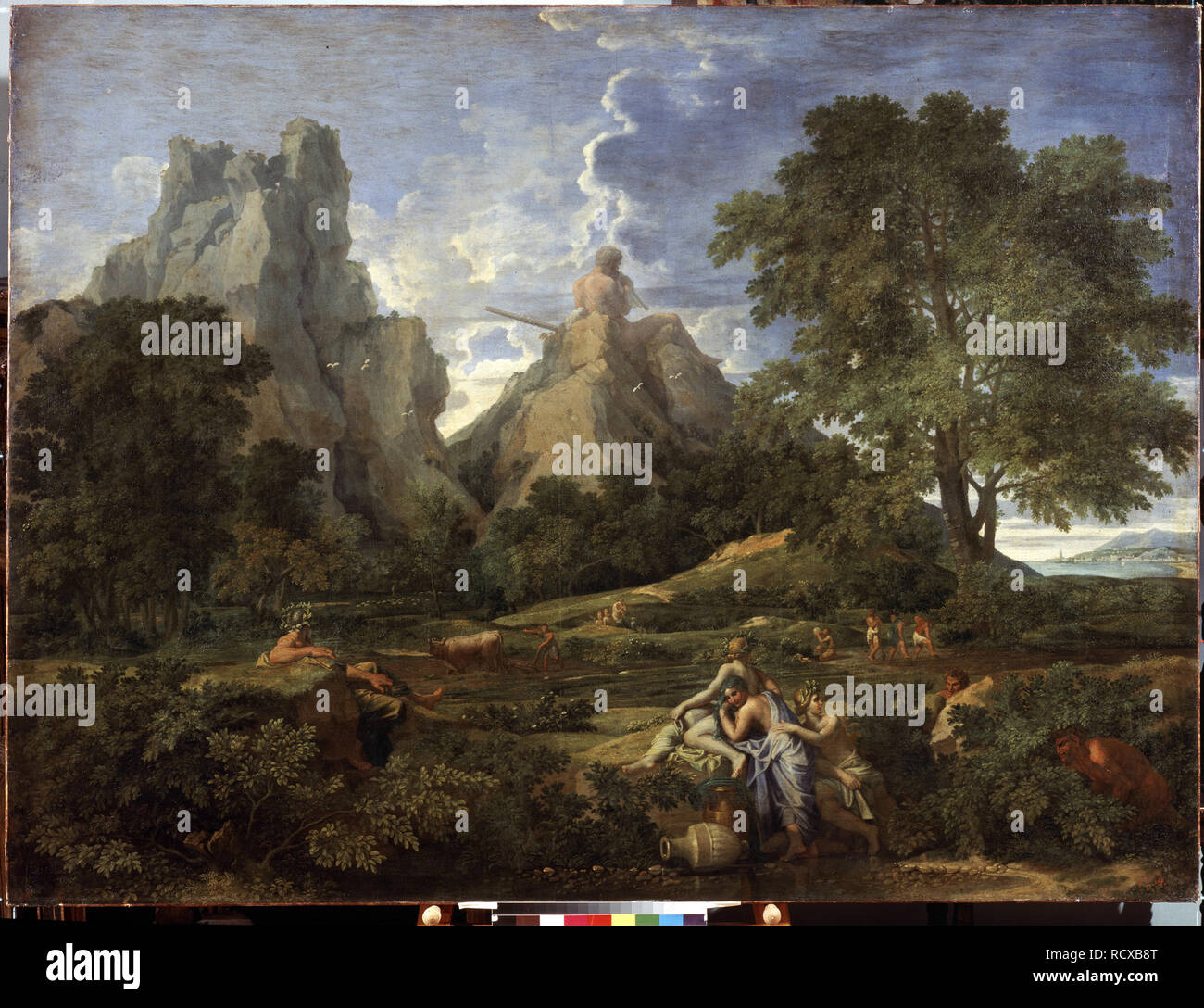 Landscape with Polyphemus. Museum: State Hermitage, St. Petersburg. Author: POUSSIN, NICOLAS. Stock Photo