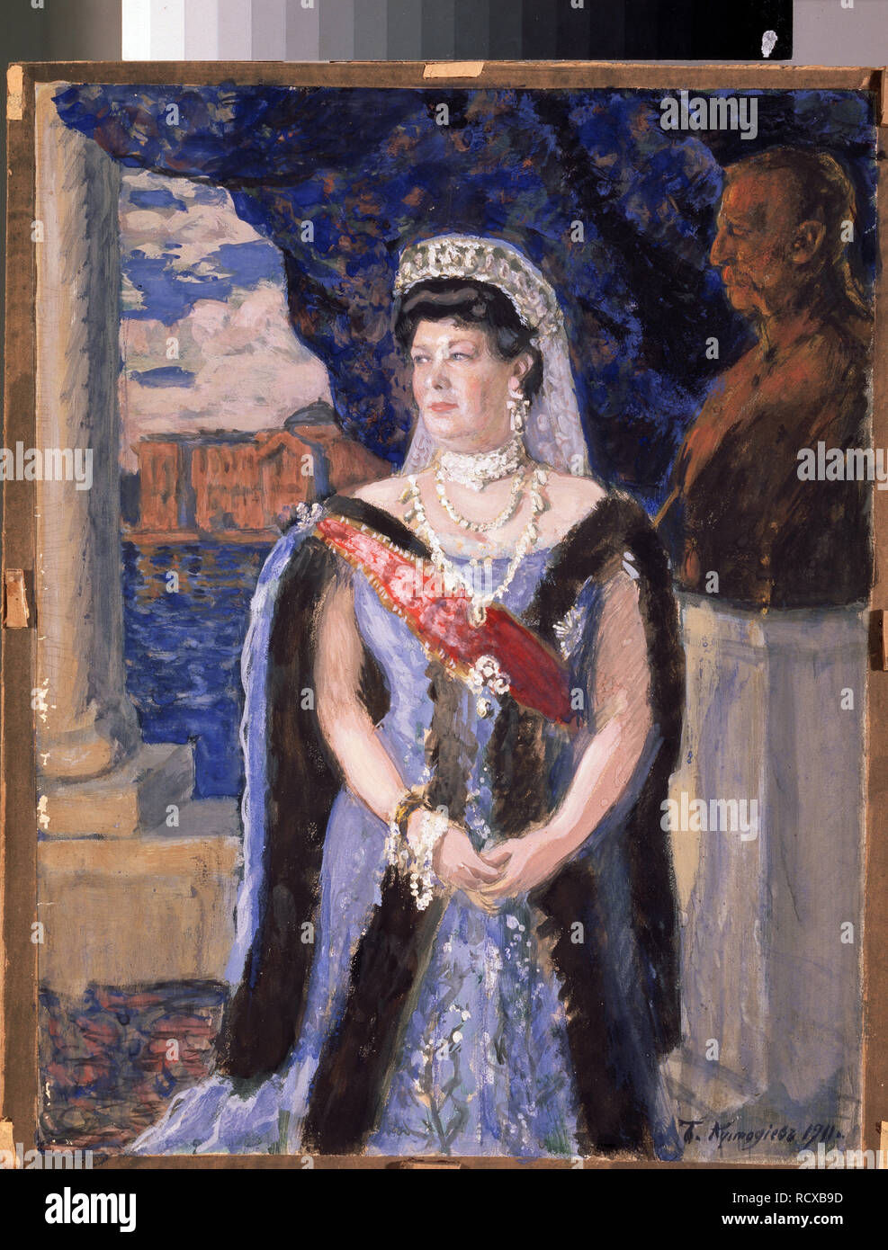 Portrait of the Grand Duchess Maria Pavlovna (1854-1920). Museum: State Art Museum, Yaroslavl. Author: Kustodiev, Boris Michaylovich. Stock Photo