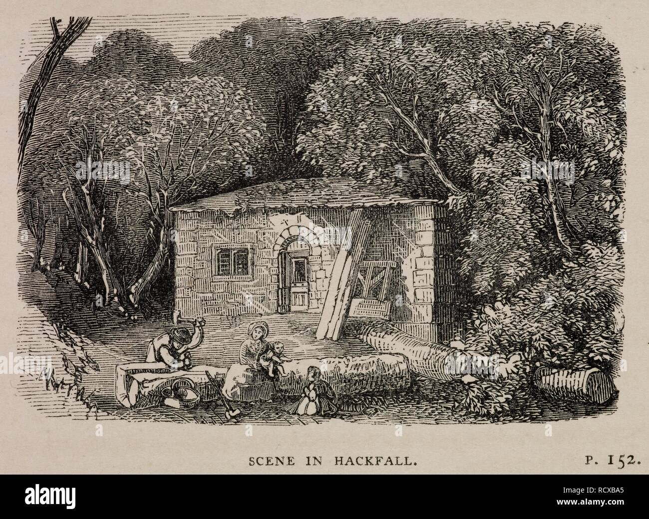 Illustration Of Country Cottage In Masham Near Hackfall Typical
