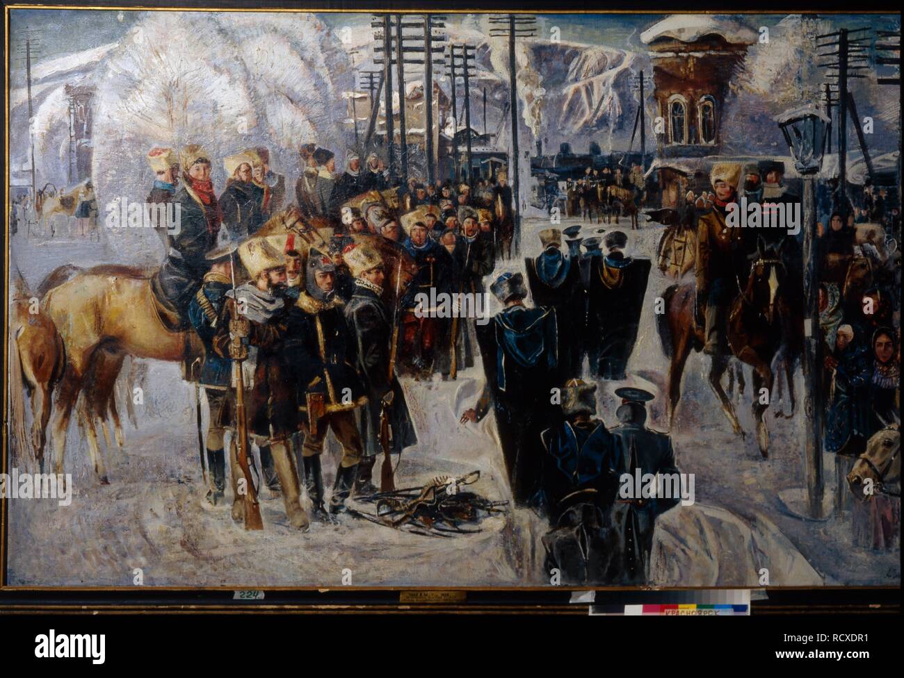 The End of the Admiral's Kolchak Army. Museum: State V. Surikov Art Museum, Krasnoyarsk. Author: Znak, Anatoli Markovich. Stock Photo