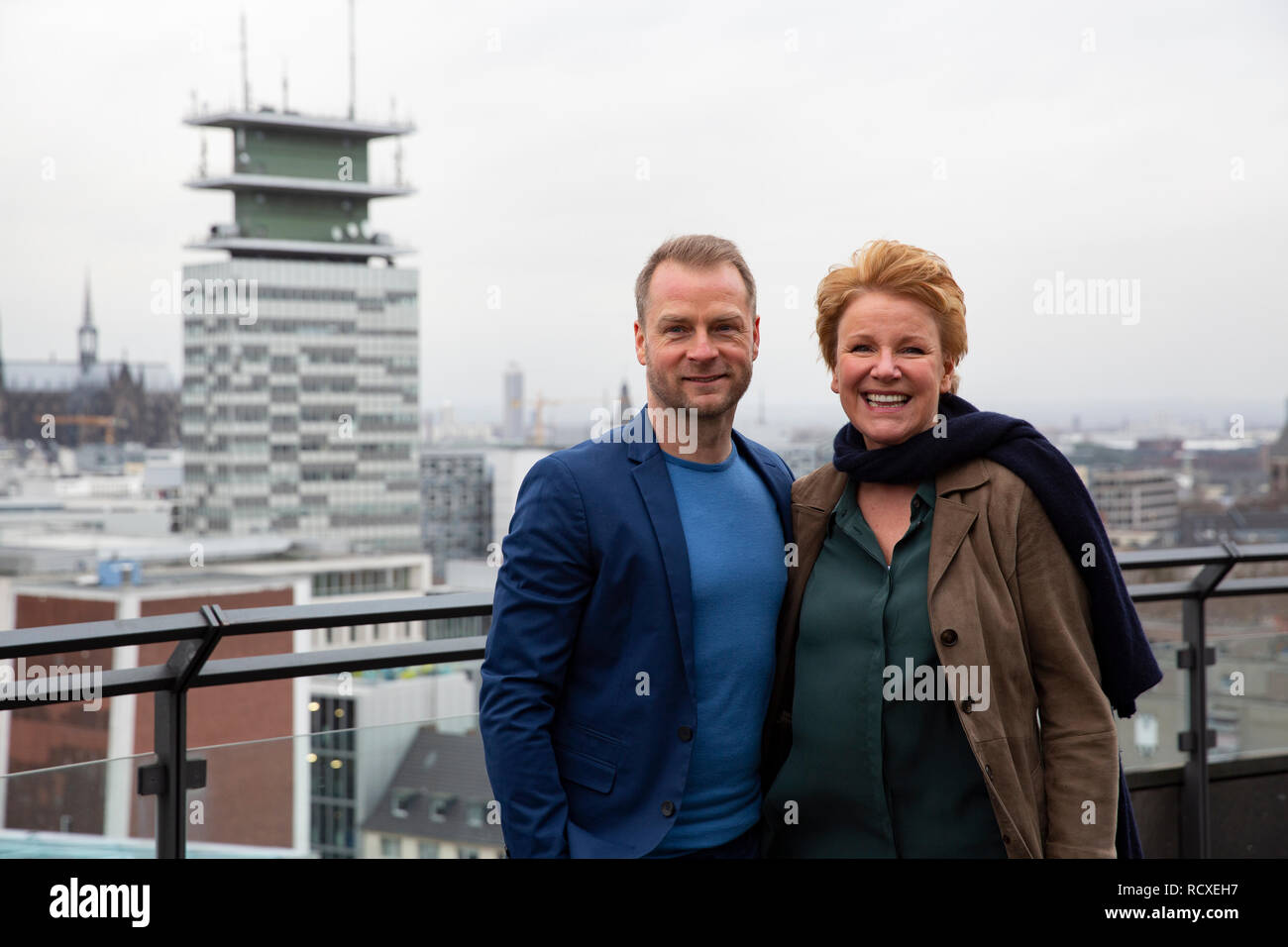 Hinnerk Schonemann Und Mariele Millowitsch Beim Pressefototermin Zum 25 Film Zdf Krimireihe Marie Brand Im Hotel Am Wasserturm Koln 15 01 2019 Stock Photo Alamy